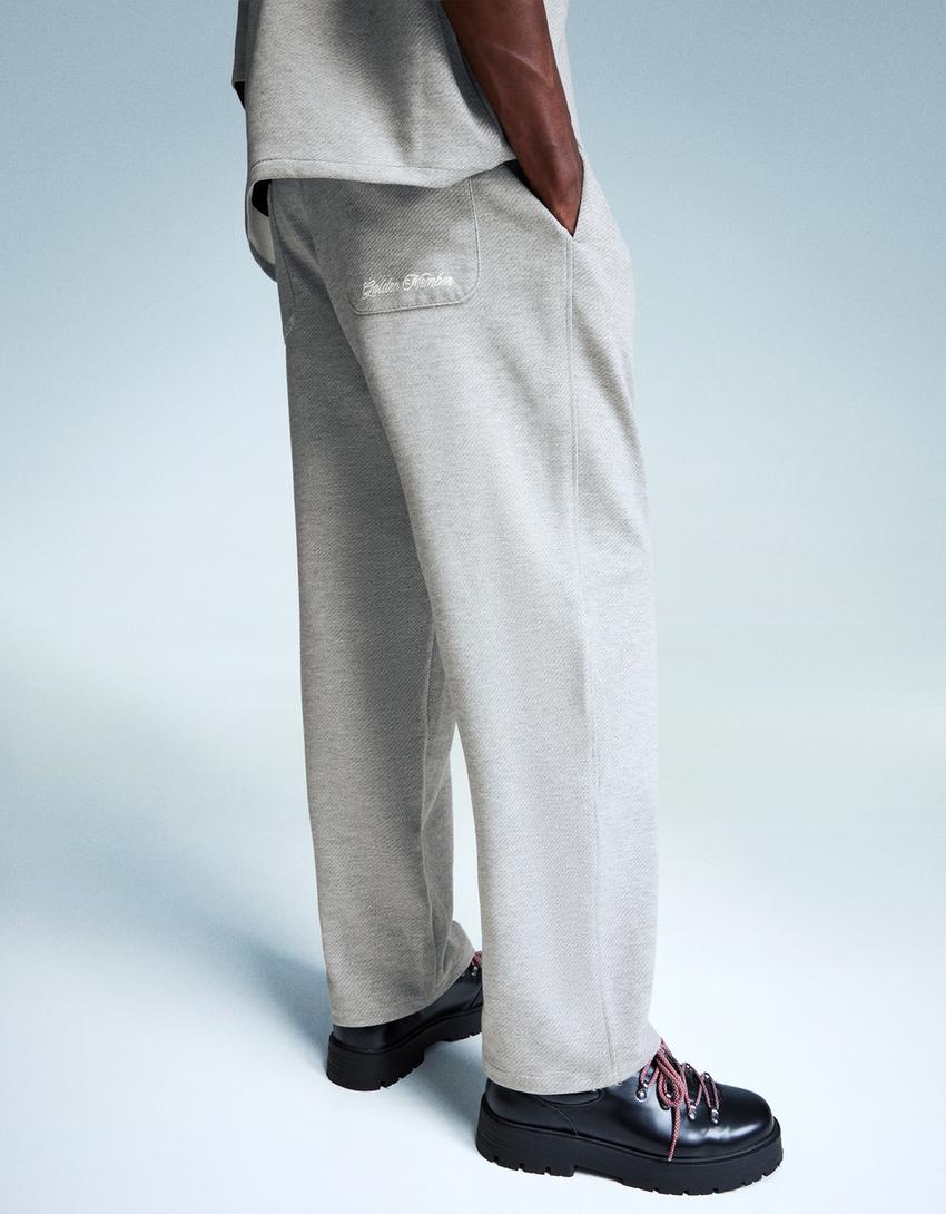 Super baggy jogger trousers-Grey-2