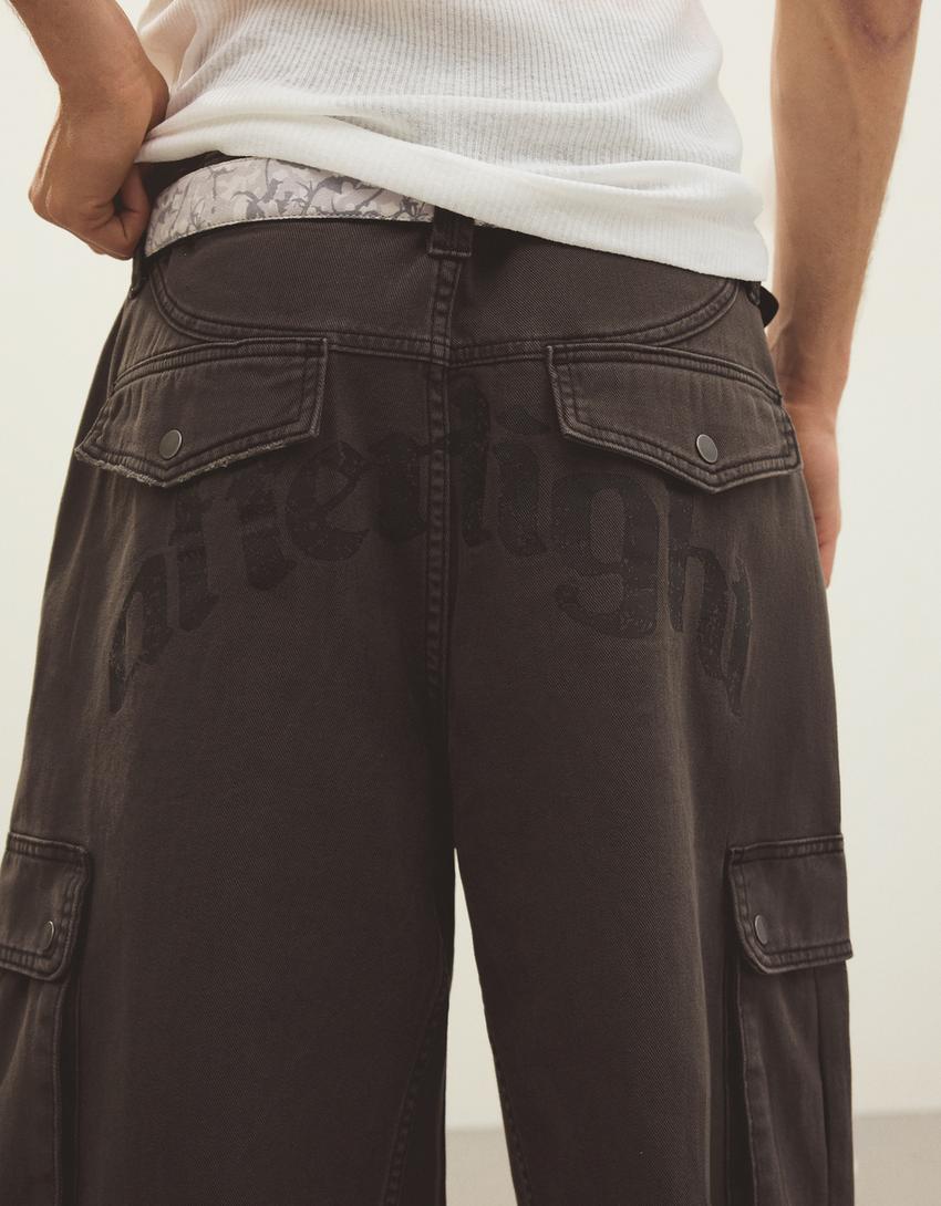 Skater cargo Bermuda shorts-Grey