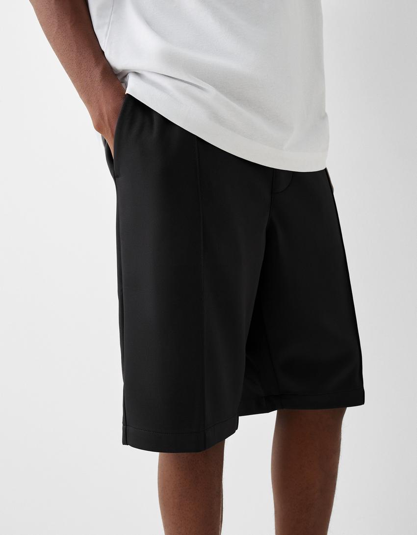 Bermuda jogger interlock-Negro-3