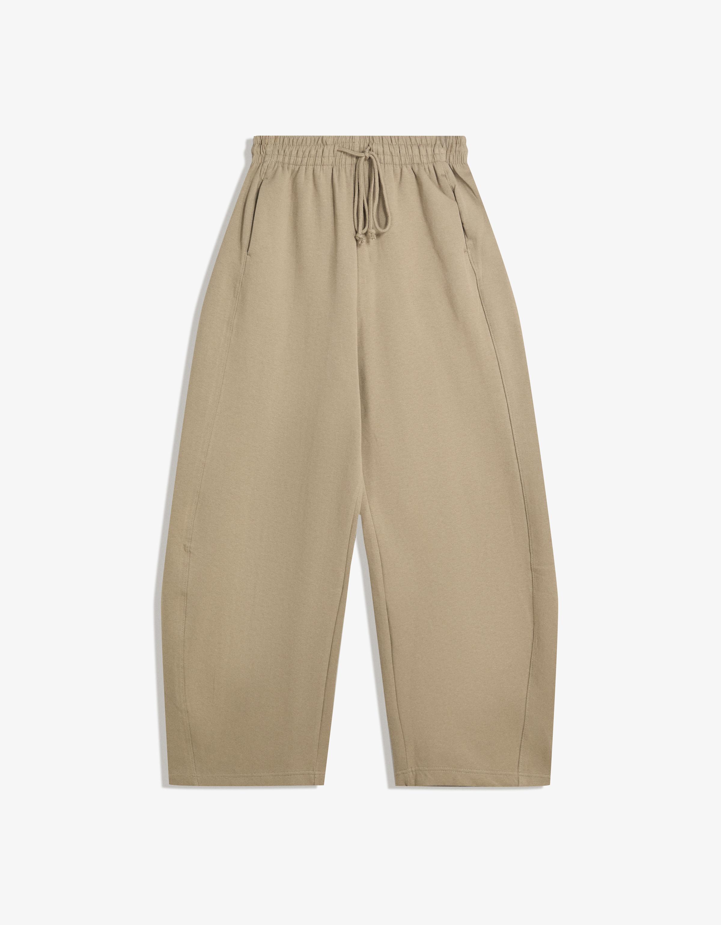 Bershka Barrel-Fit-Hose Aus Plüsch Damen Xxs Nerzfarbe