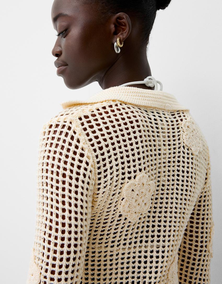 Cardigan rústico de crochet-Cru-6