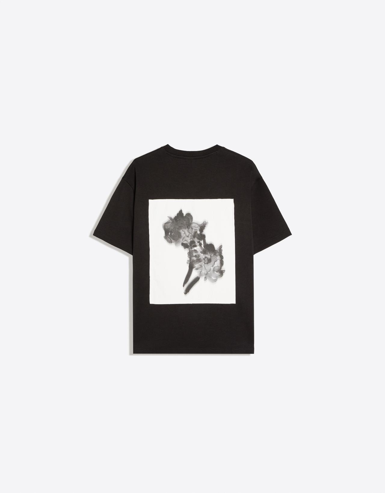 Printed interlock sweatshirt — Black