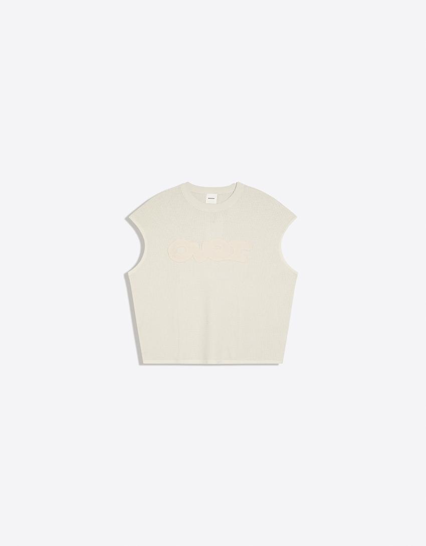 Worker patch T-shirt-Beige