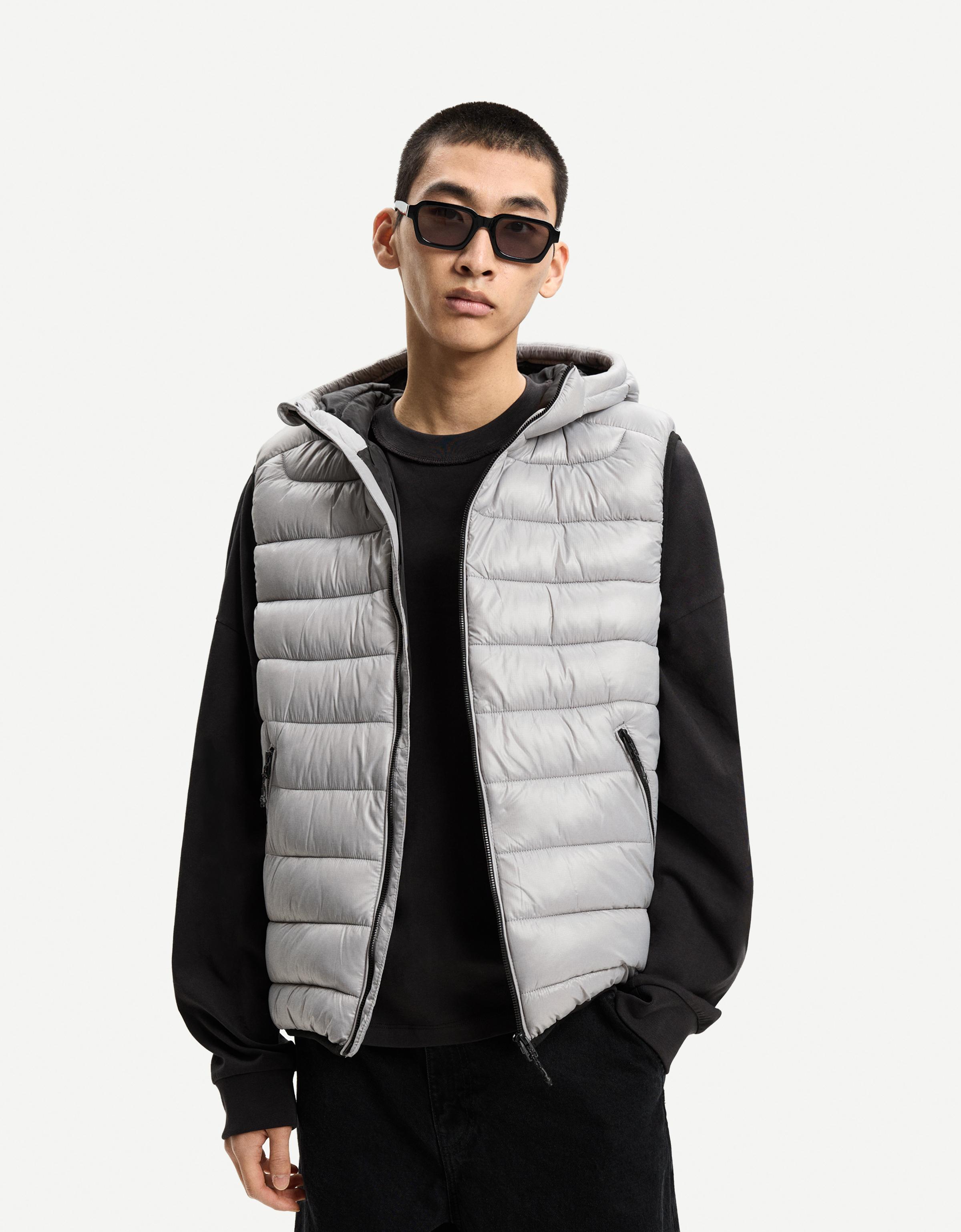 Bershka Leichte Steppweste Herren S Grau