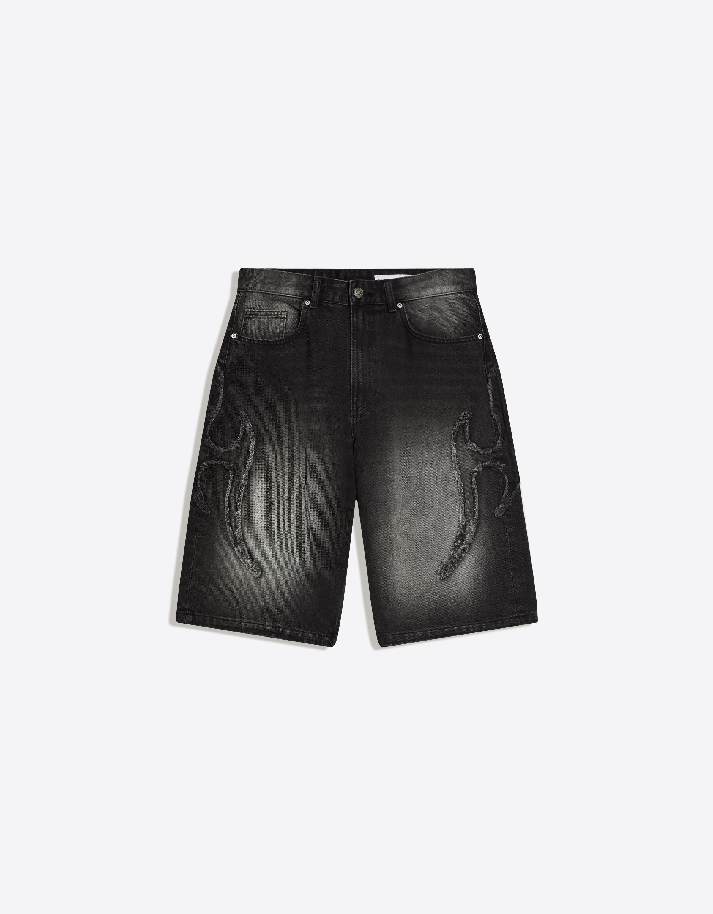 Bershka Yamalı baggy fit bermuda görsel 2