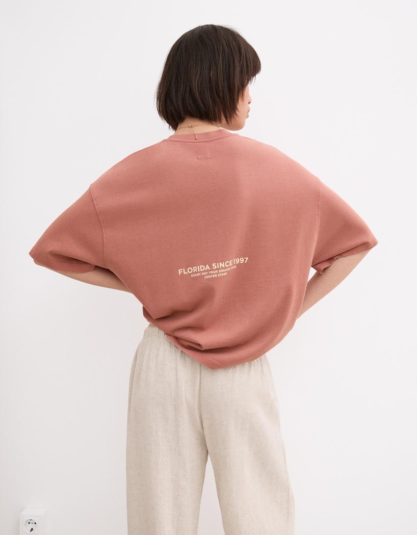 Linen blend trousers with an elasticated waistband-Cream