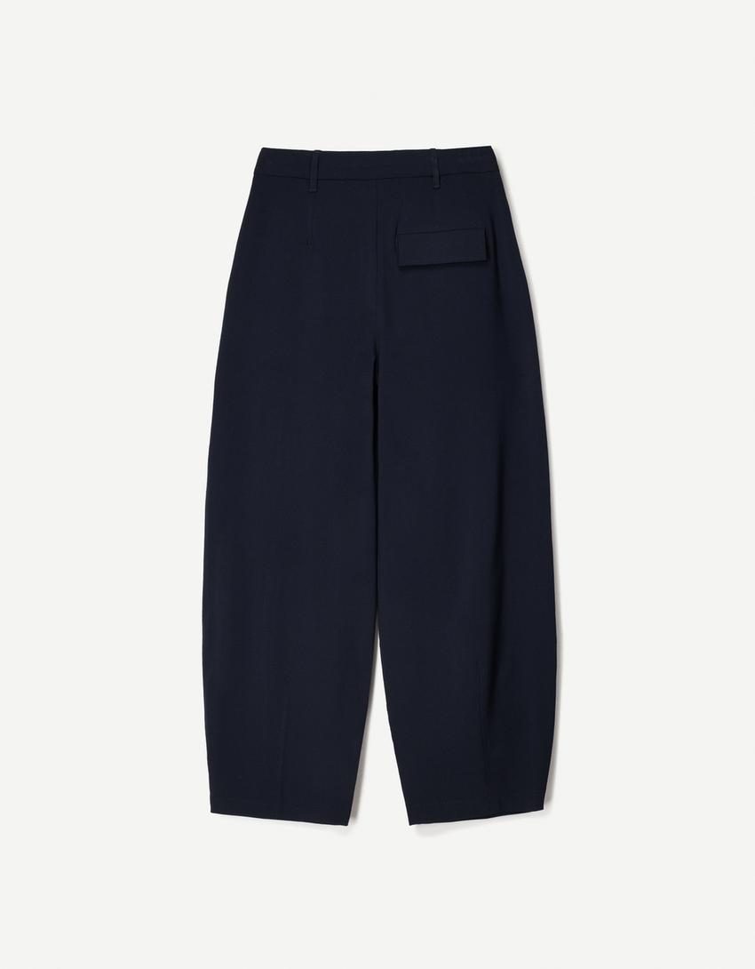 Tailoring-Hose im Balloon-Fit-Marinenblau-1
