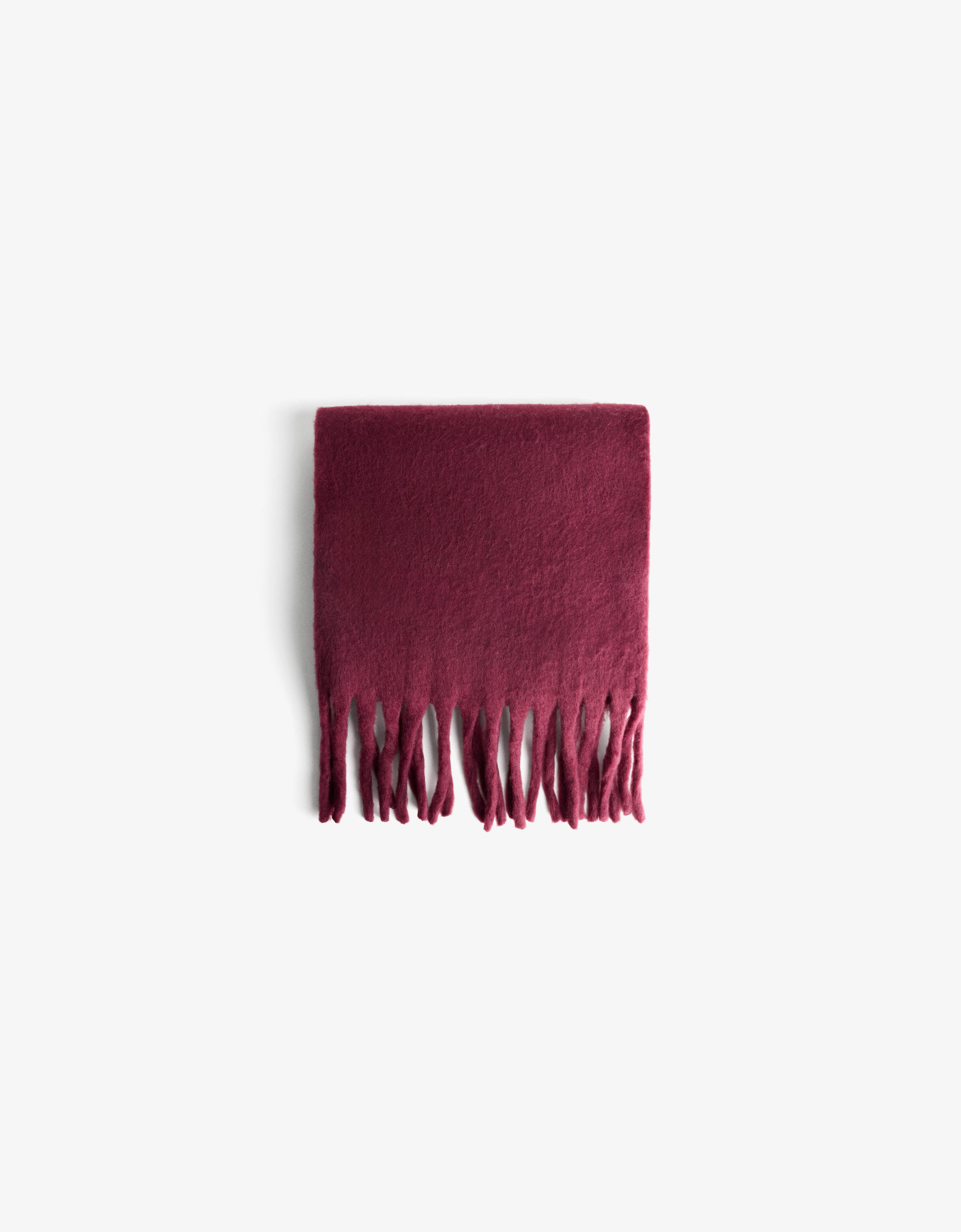 Solid-coloured scarf — Maroon