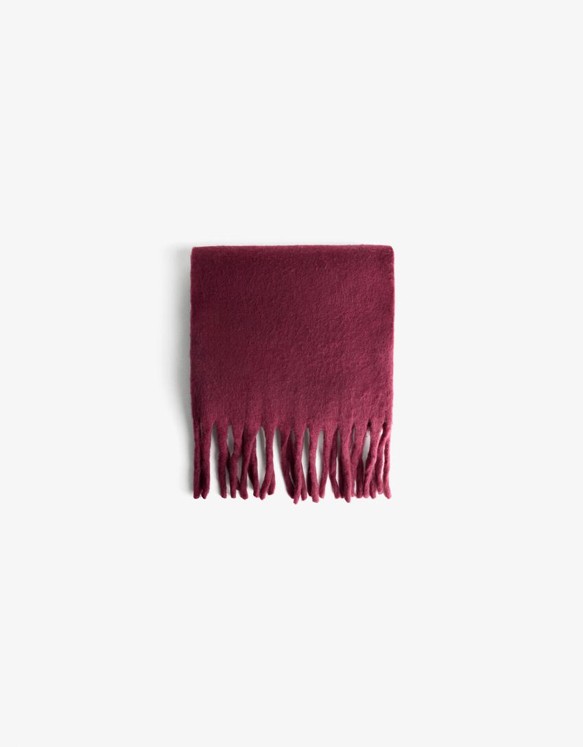 Solid-coloured scarf-Maroon