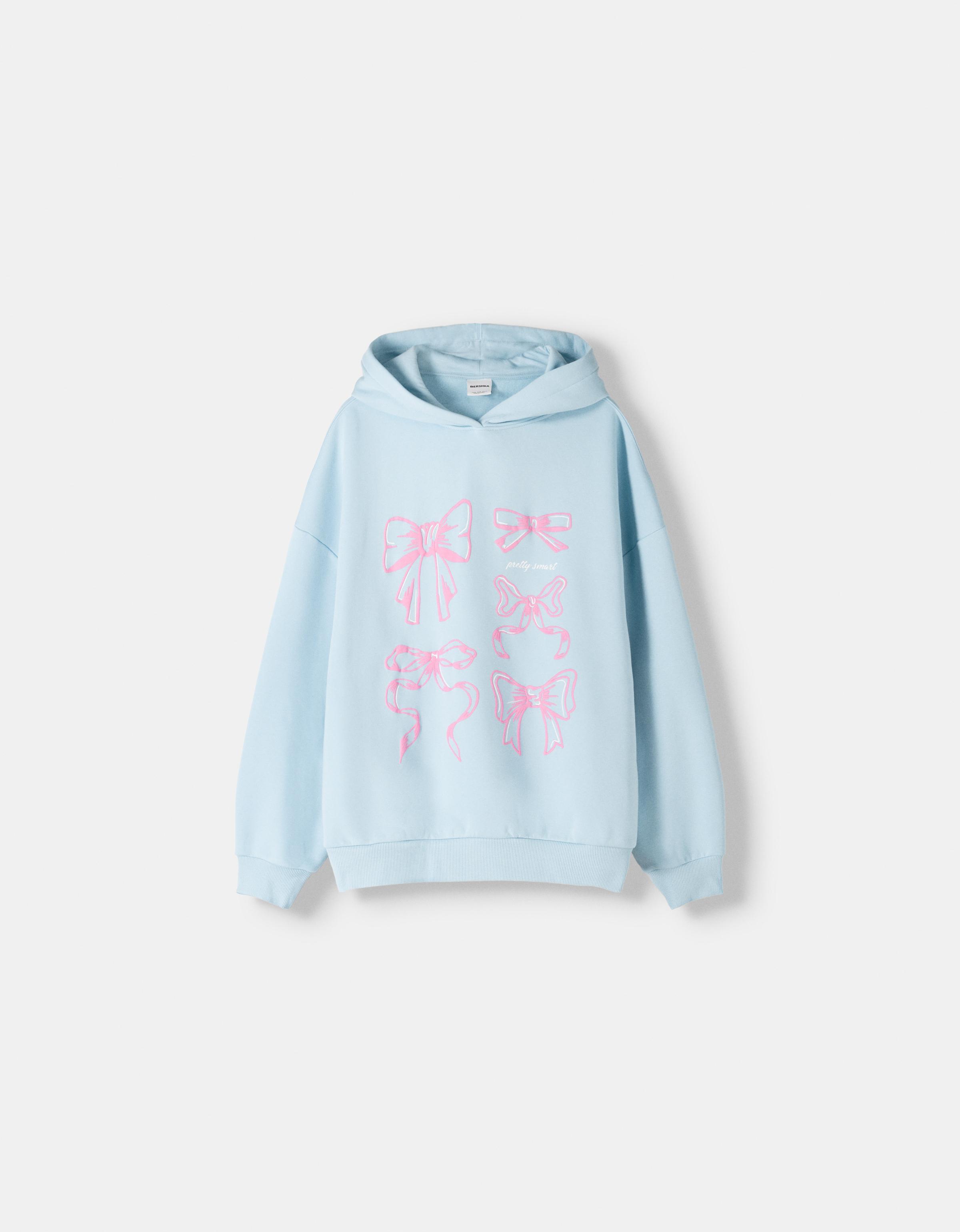 Bershka pink hoodie online