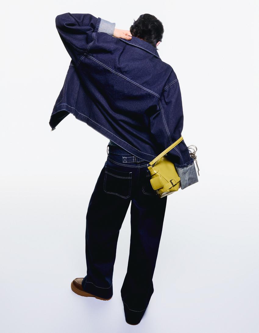 Sobrecamisa denim costura Cazadoras y blazers Mujer Bershka