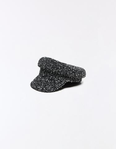 Woven baker boy cap — Black 2