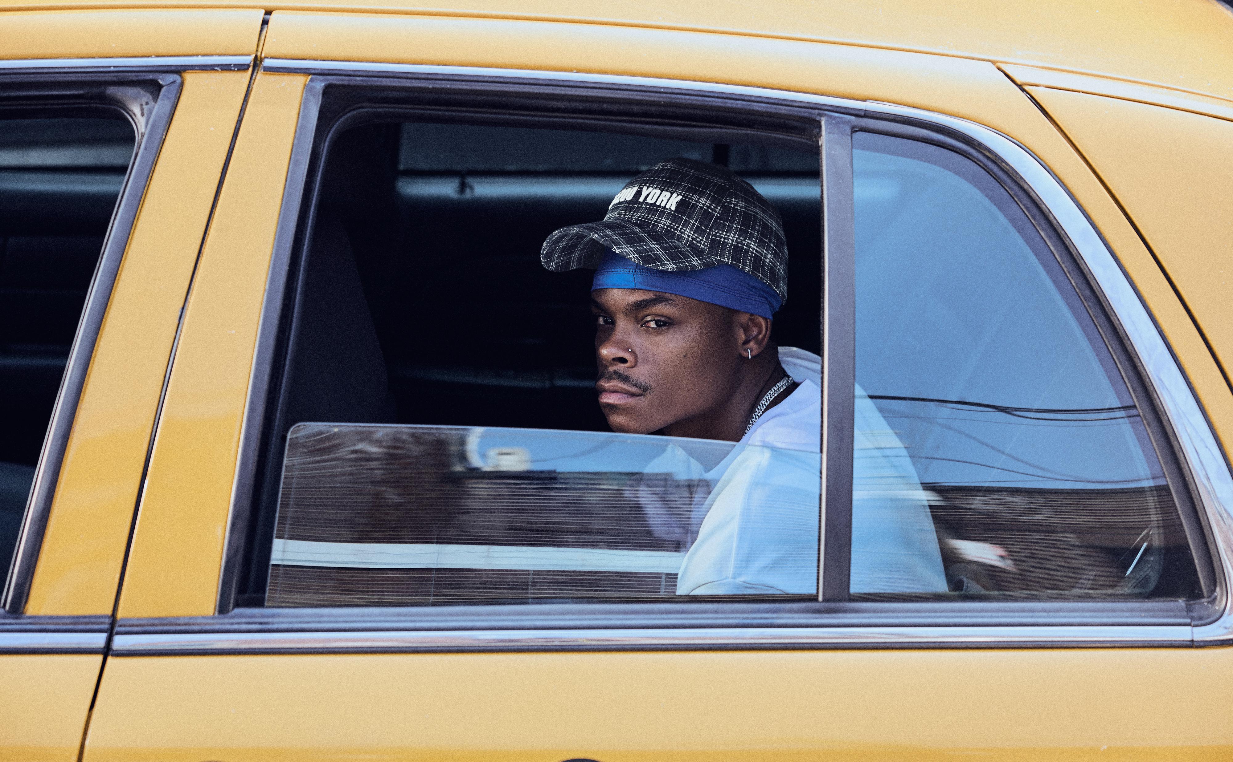 ZOO YORK X BERSHKA embroidered check cap — Dark blue