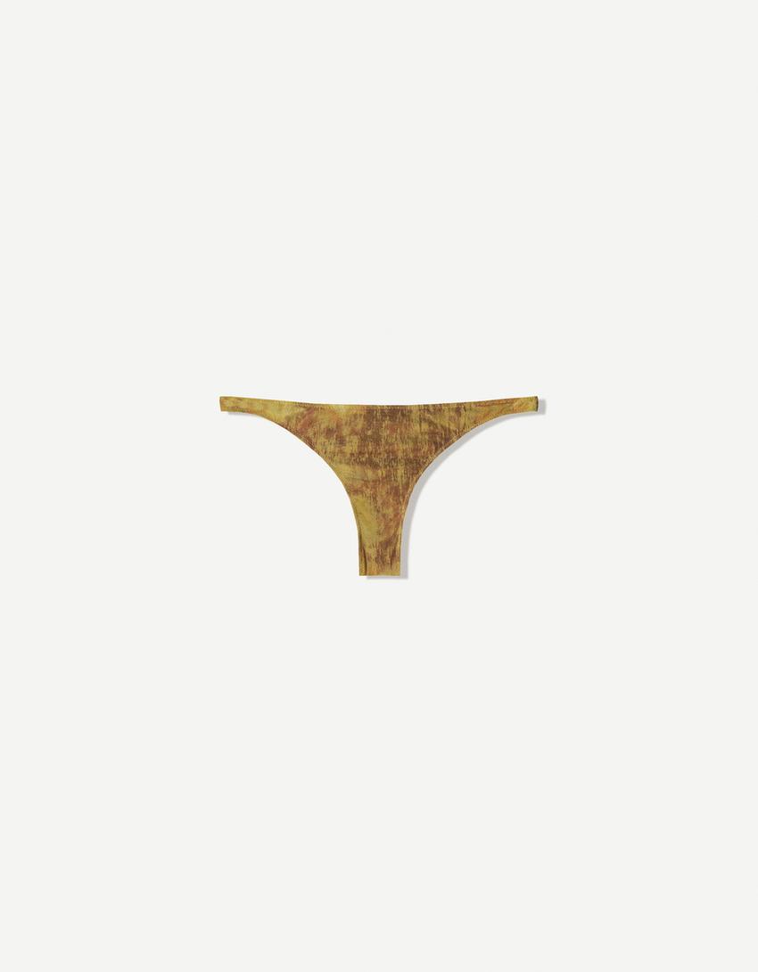 Hálós anyagú bikini alsó-Zöld-3