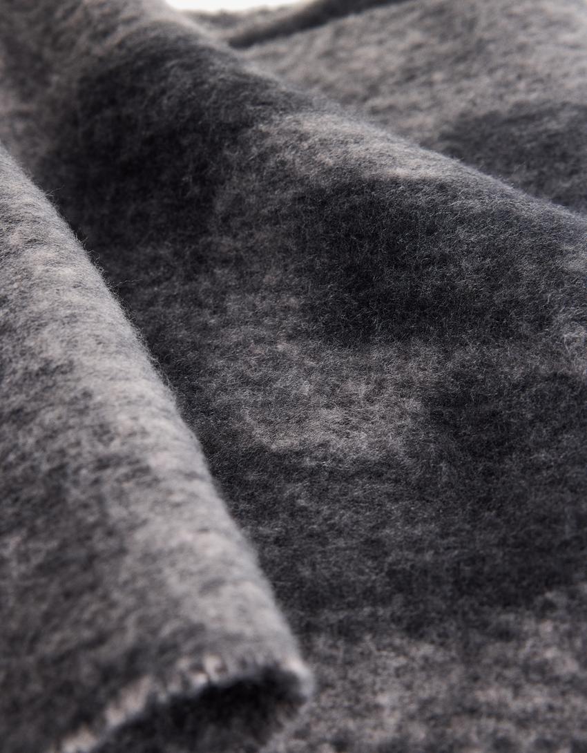 Sciarpa maxi con stampa-Grigio