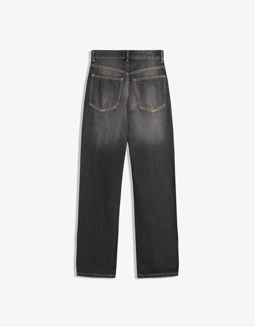 Jeans med boyfriend-passform-Svart-4