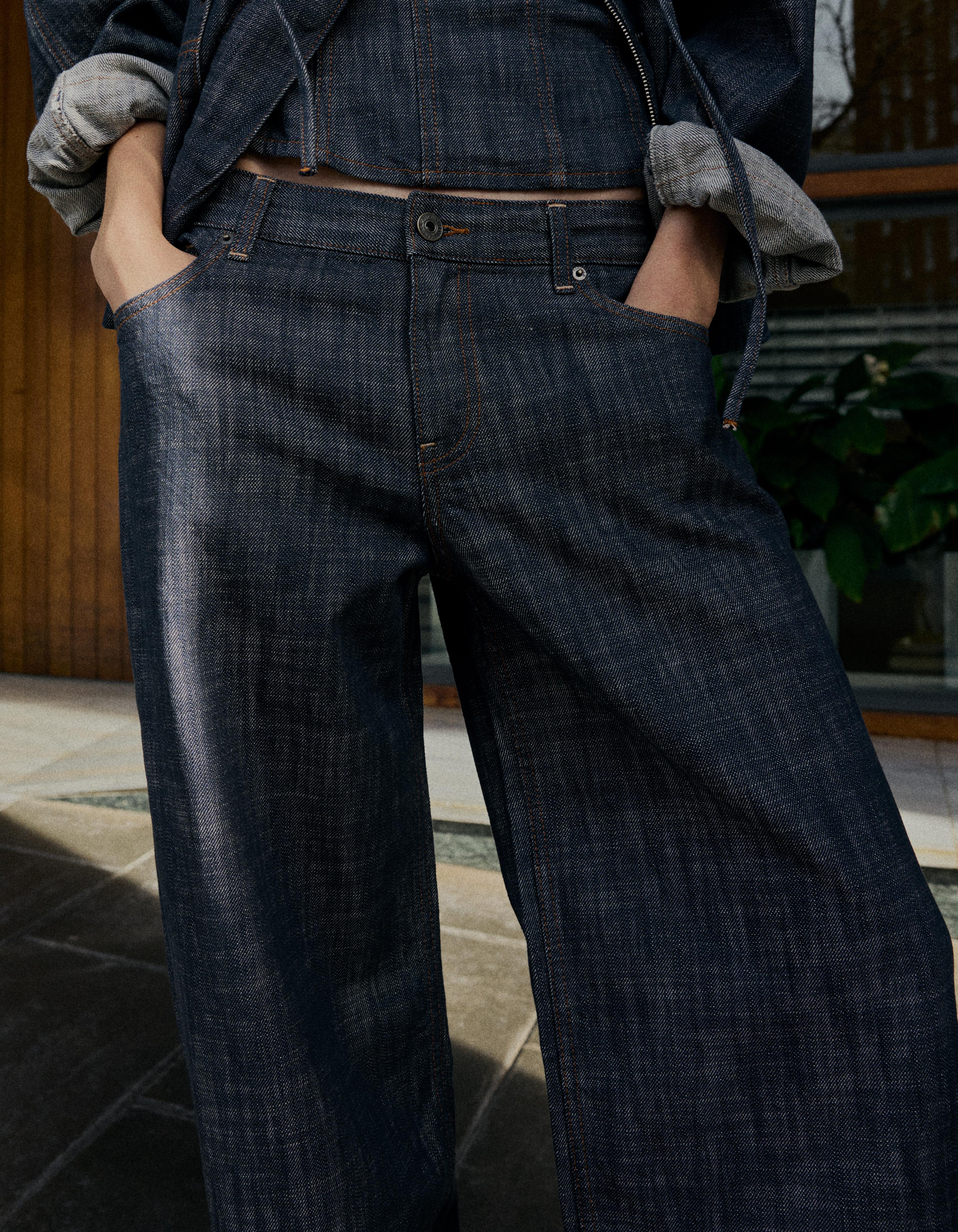 Düşük bel dokulu boyfriend jean - Görsel 24