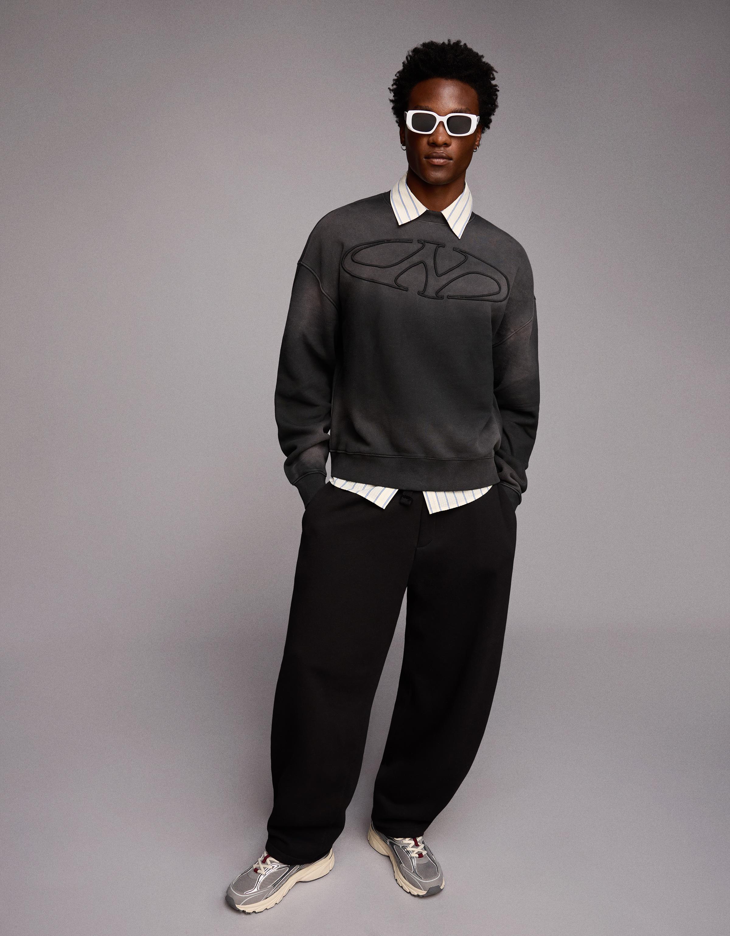 Balloon fit trousers — Black
