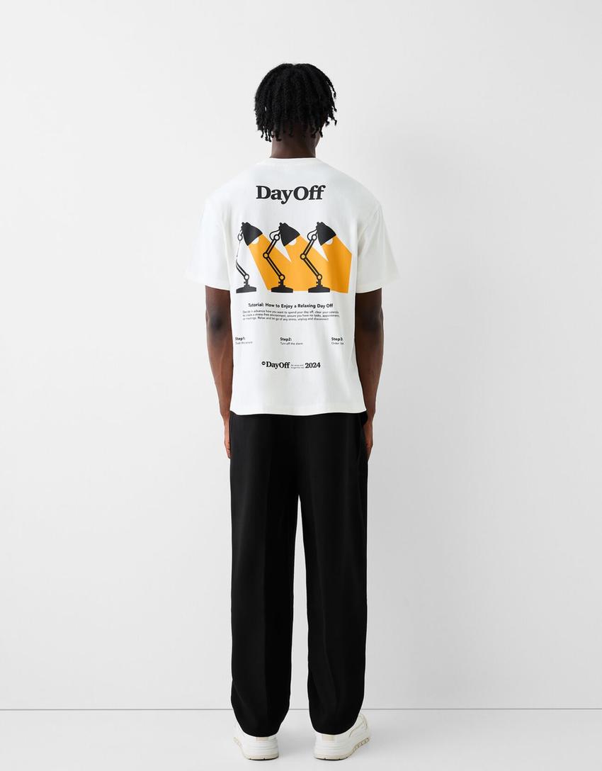 Tailored baggy trousers-Black