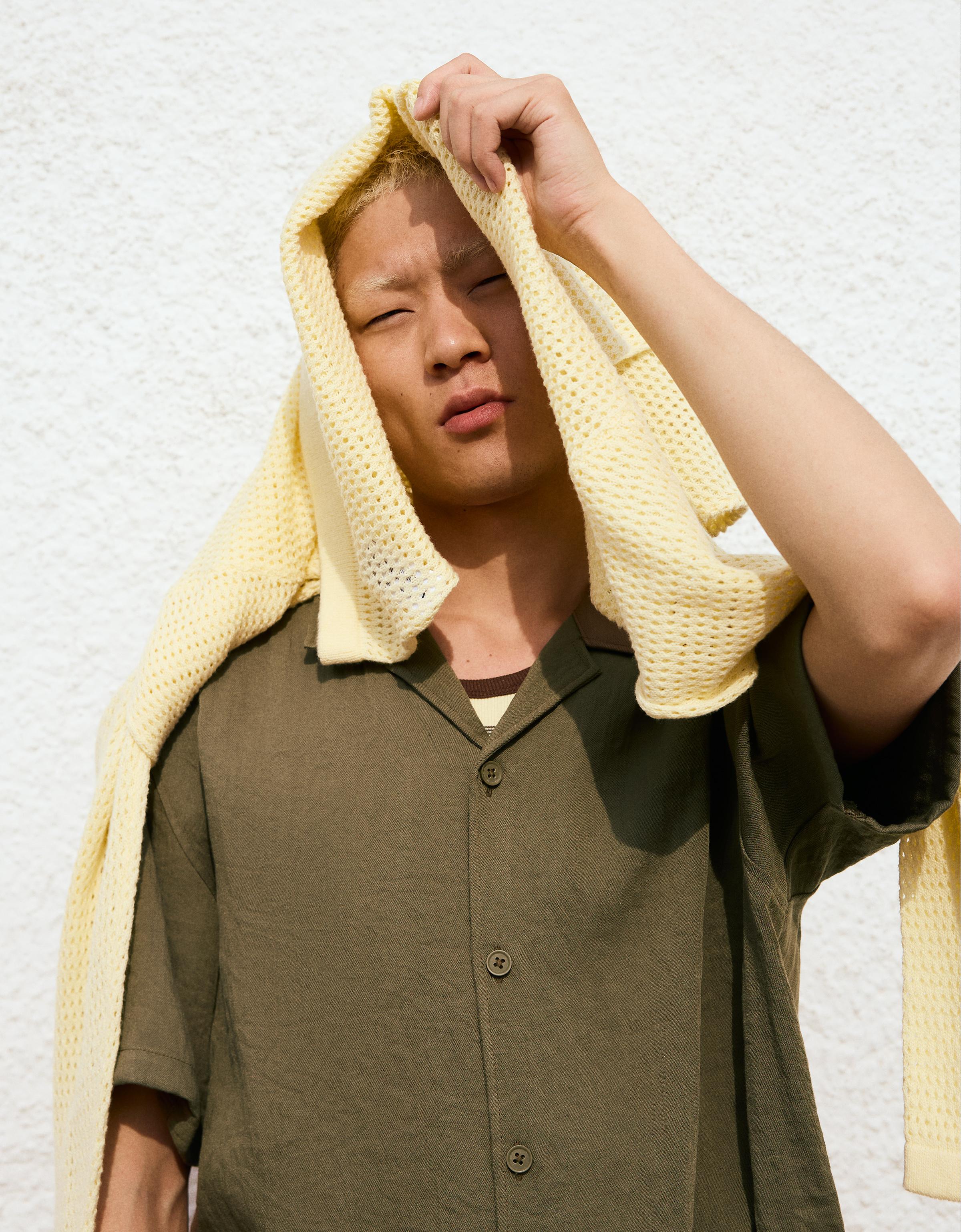 Rustic short sleeve shirt — Khaki