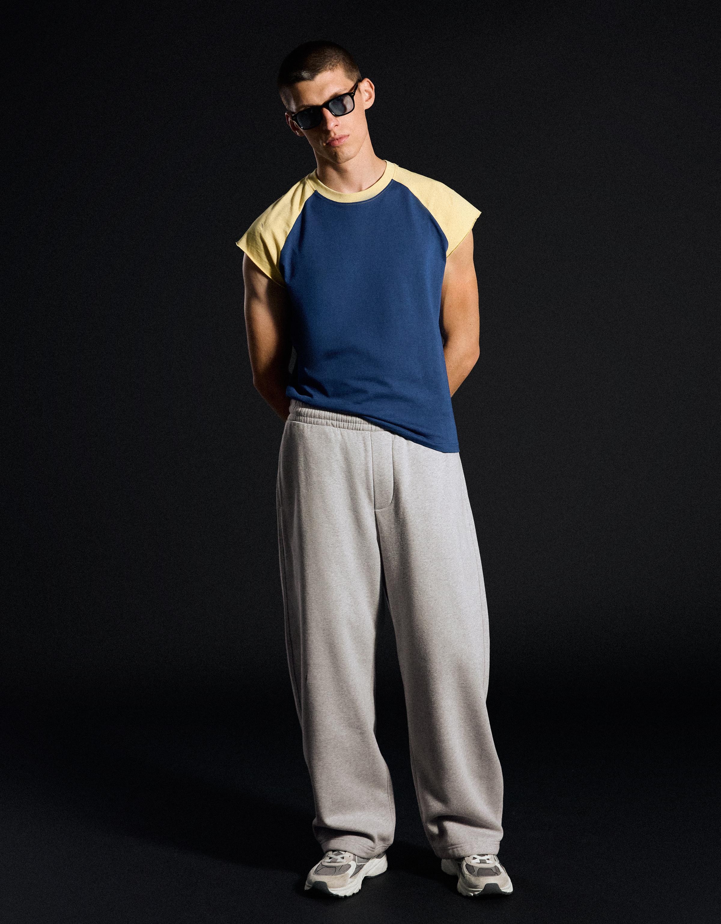 Napped balloon trousers — Grey