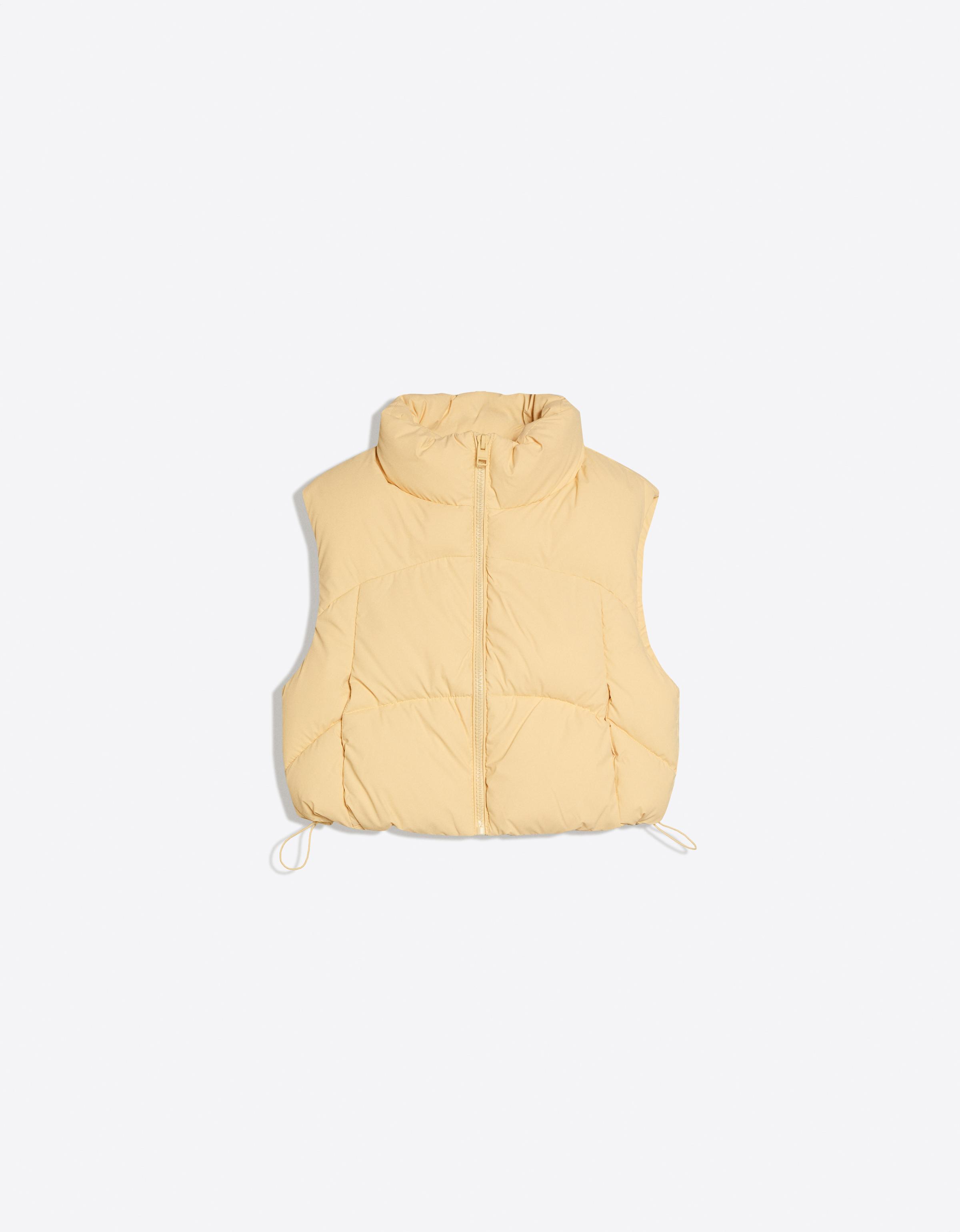 Cropped quilted gilet