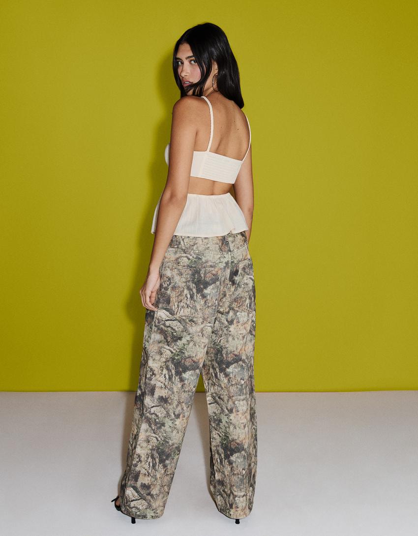 Printed baggy trousers-Multicolored-2