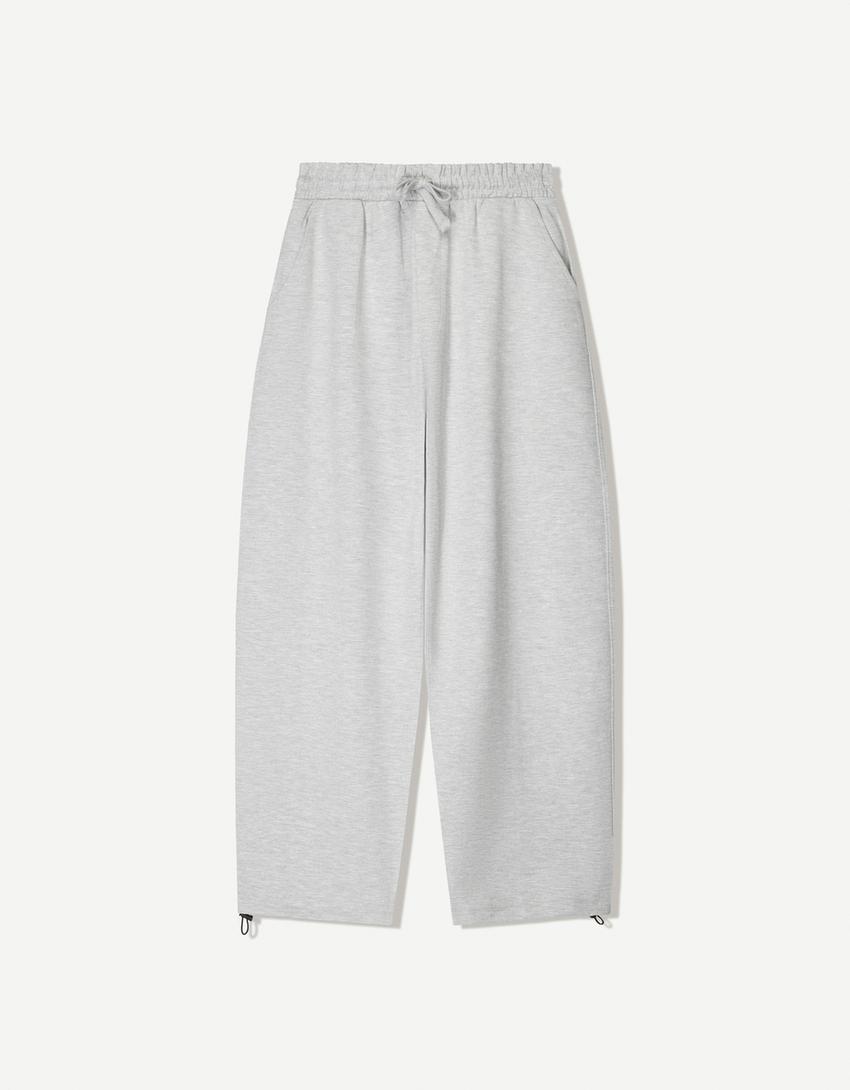 Interlock-Hose mit Puffärmeln