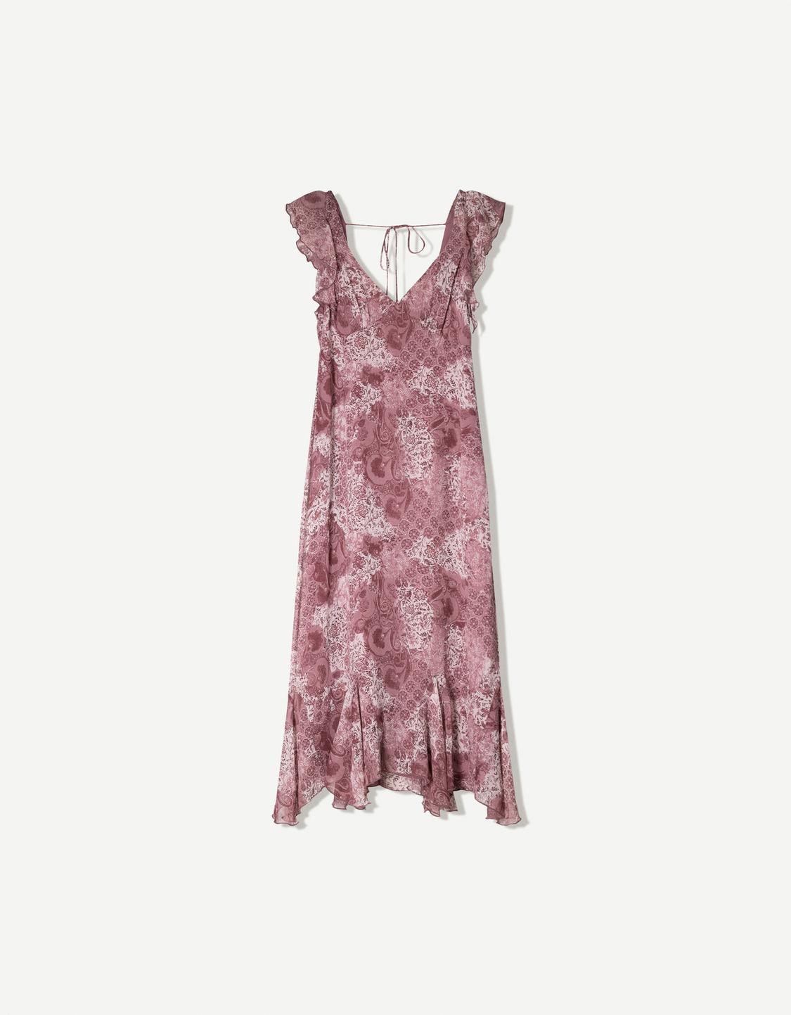 Ruffled midi dress