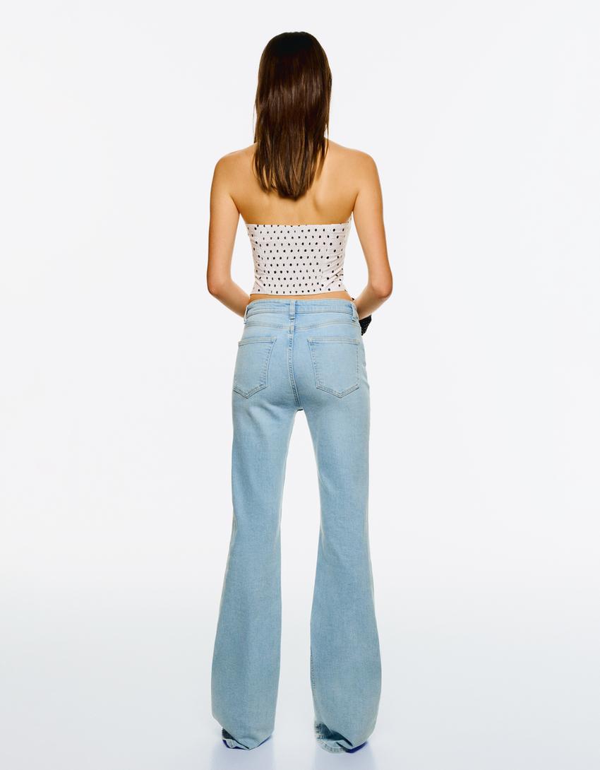 Jeans flare-Azul claro-1