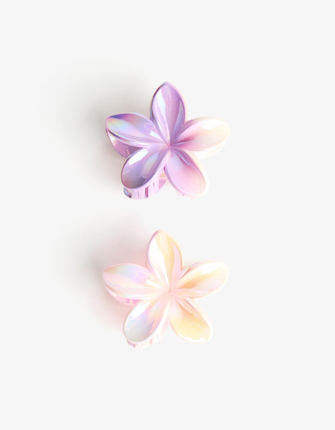 2-pack of flower hair clips