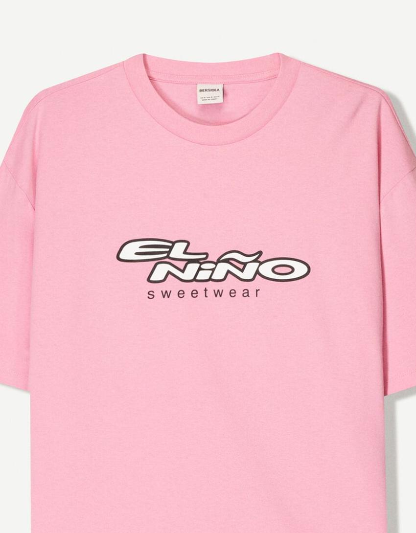 Camiseta El Niño manga corta-Rosa-2