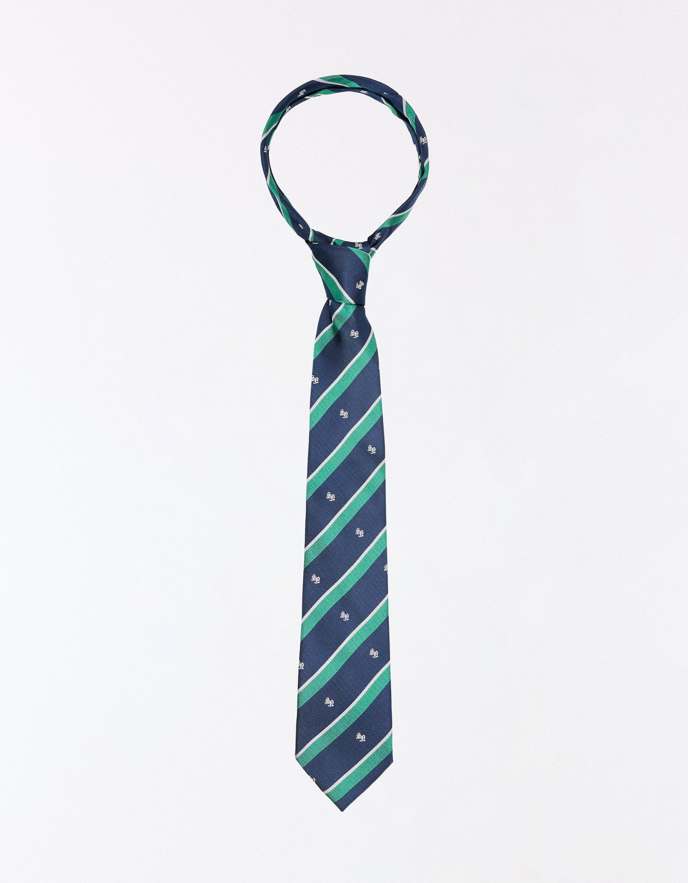 Striped tie — Green