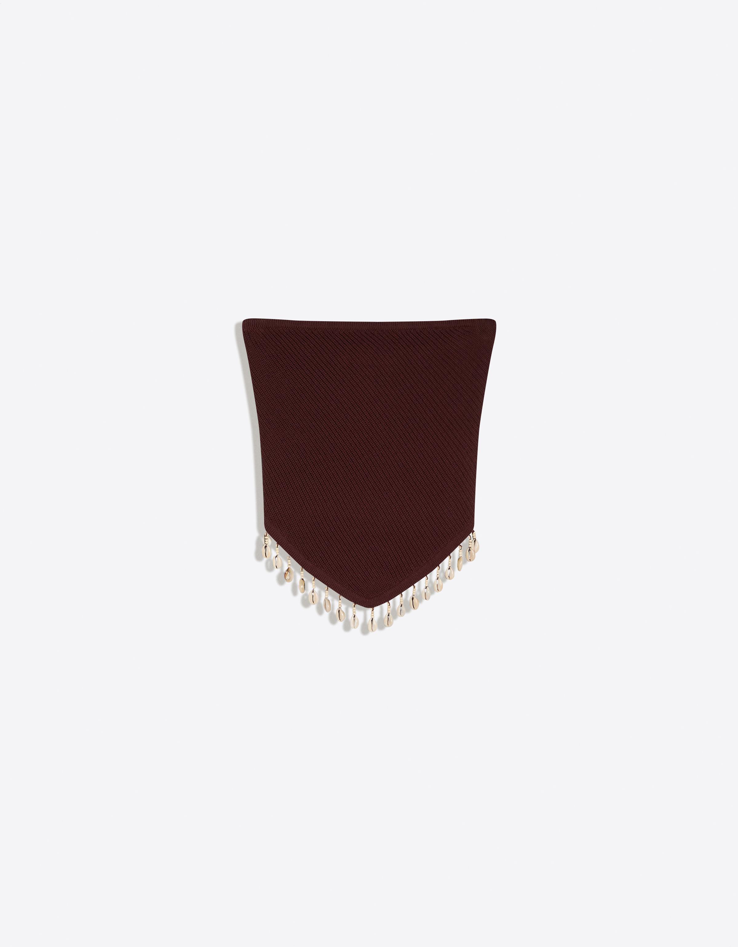 Top Bandeau Conchas Mujer L Burdeos