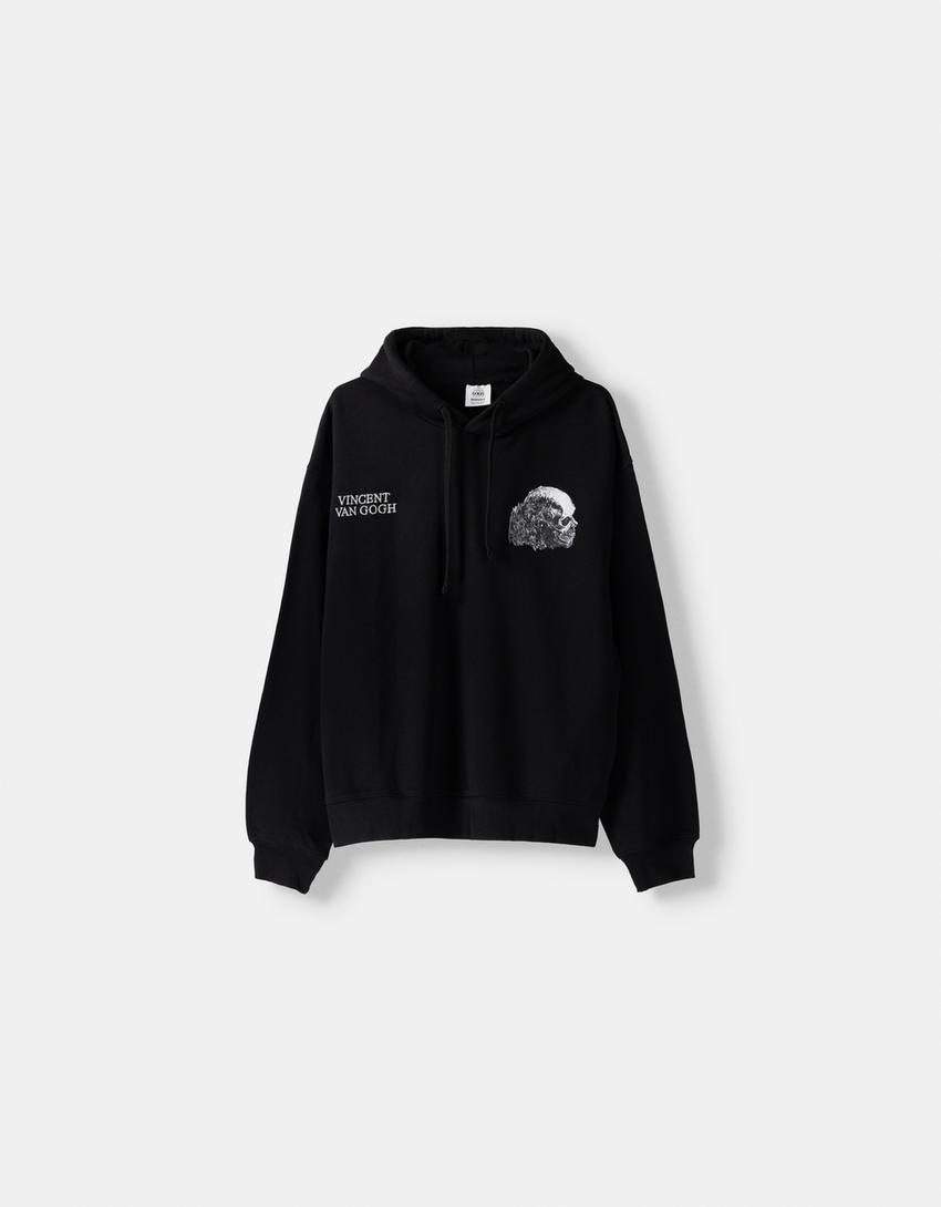 Sweat Vincent van Gogh capuche imprimé-Noir-4
