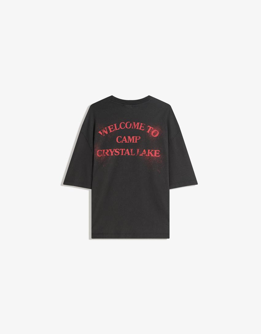 Kortärmad t-shirt Friday the 13th-tryck-Grå
