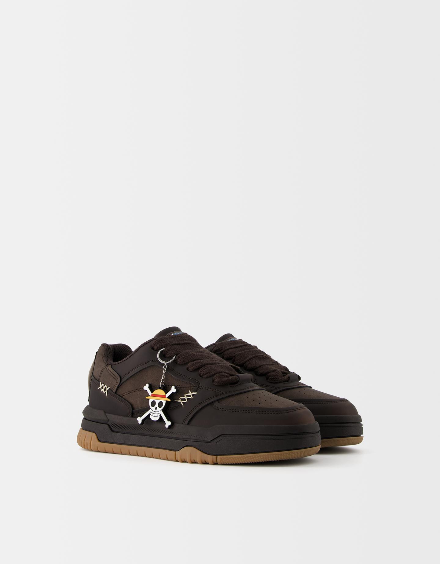 Bershka Zapatillas Skate One Piece Detalle Llavero Hombre 40 Marrón