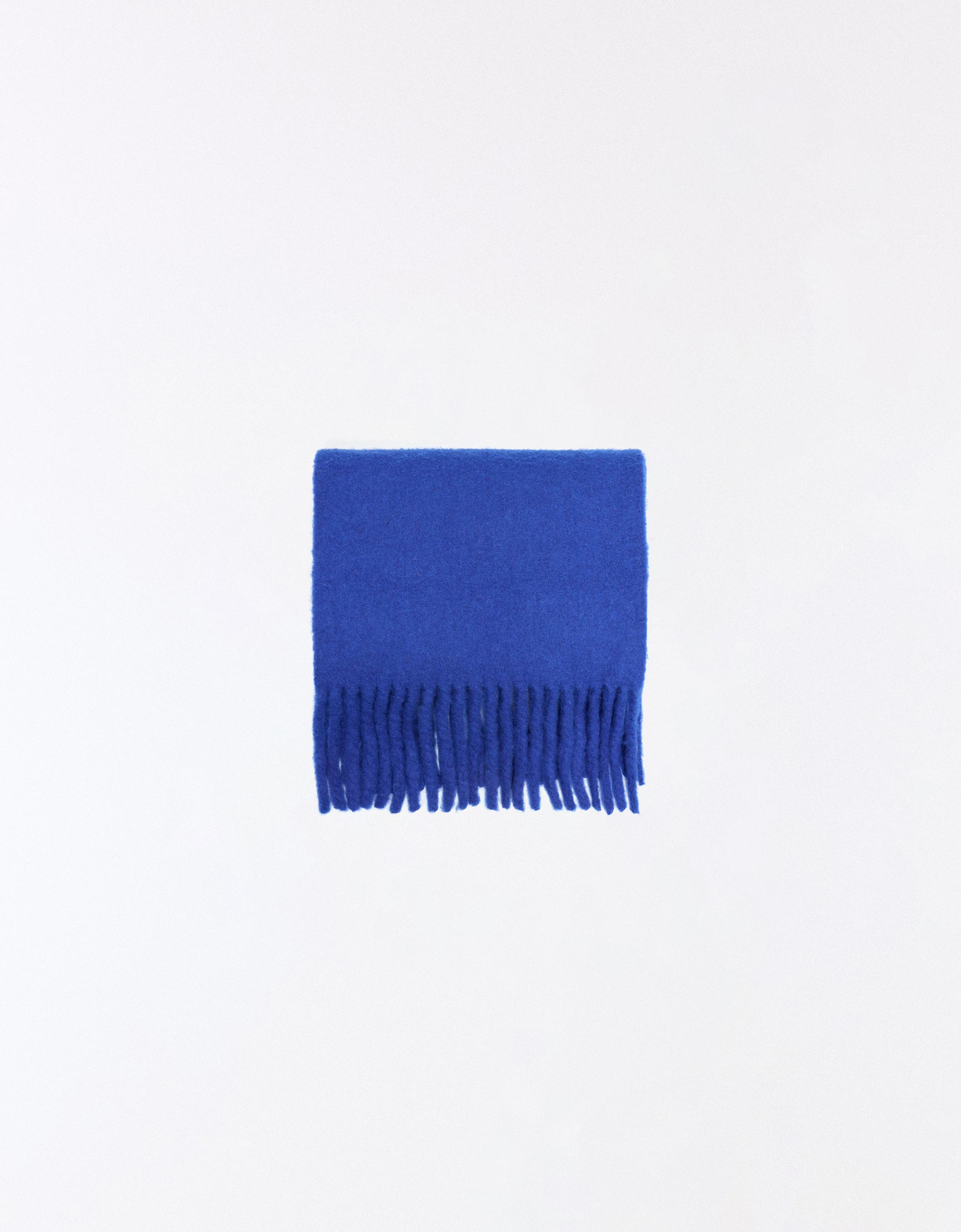 Chunky fringed scarf — Electric blue