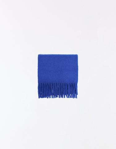 Chunky fringed scarf — Electric blue 4