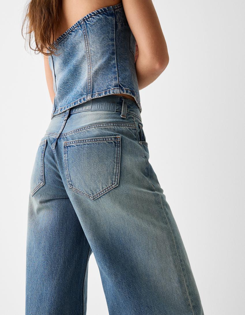 Jean large-Bleu lavé-3