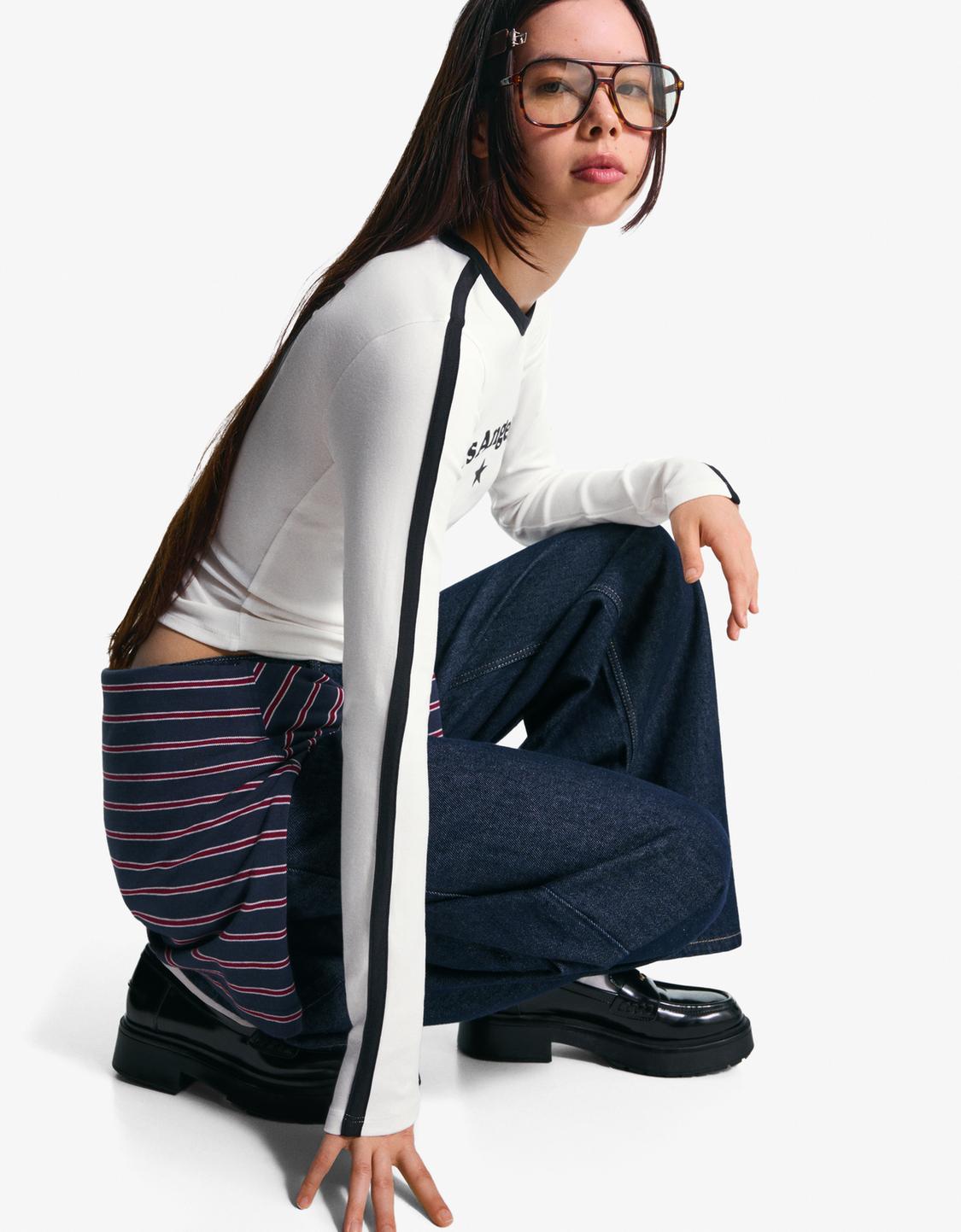 Printed long sleeve T-shirt