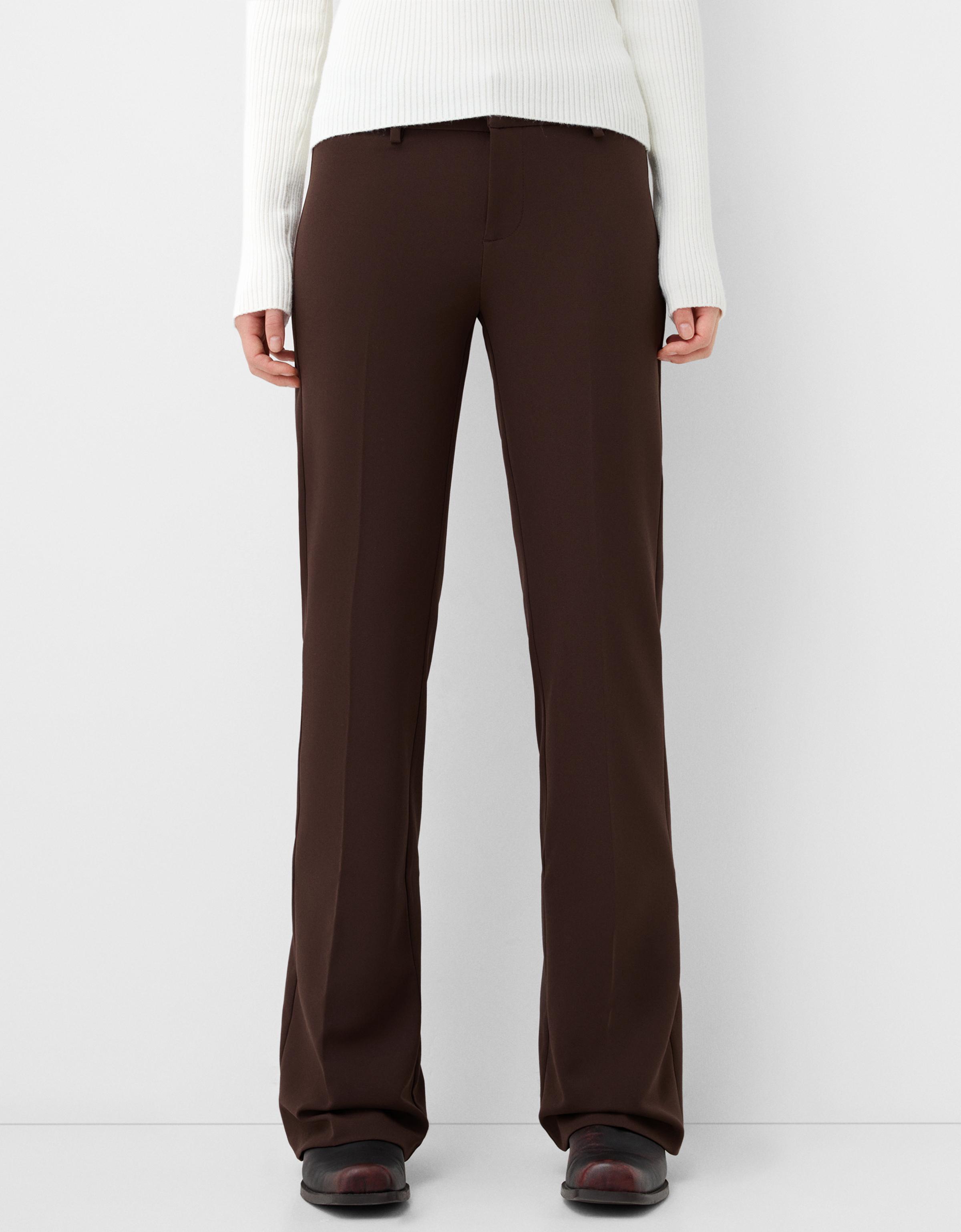 Bershka Tailoring-Schlaghose Damen 44 Braun