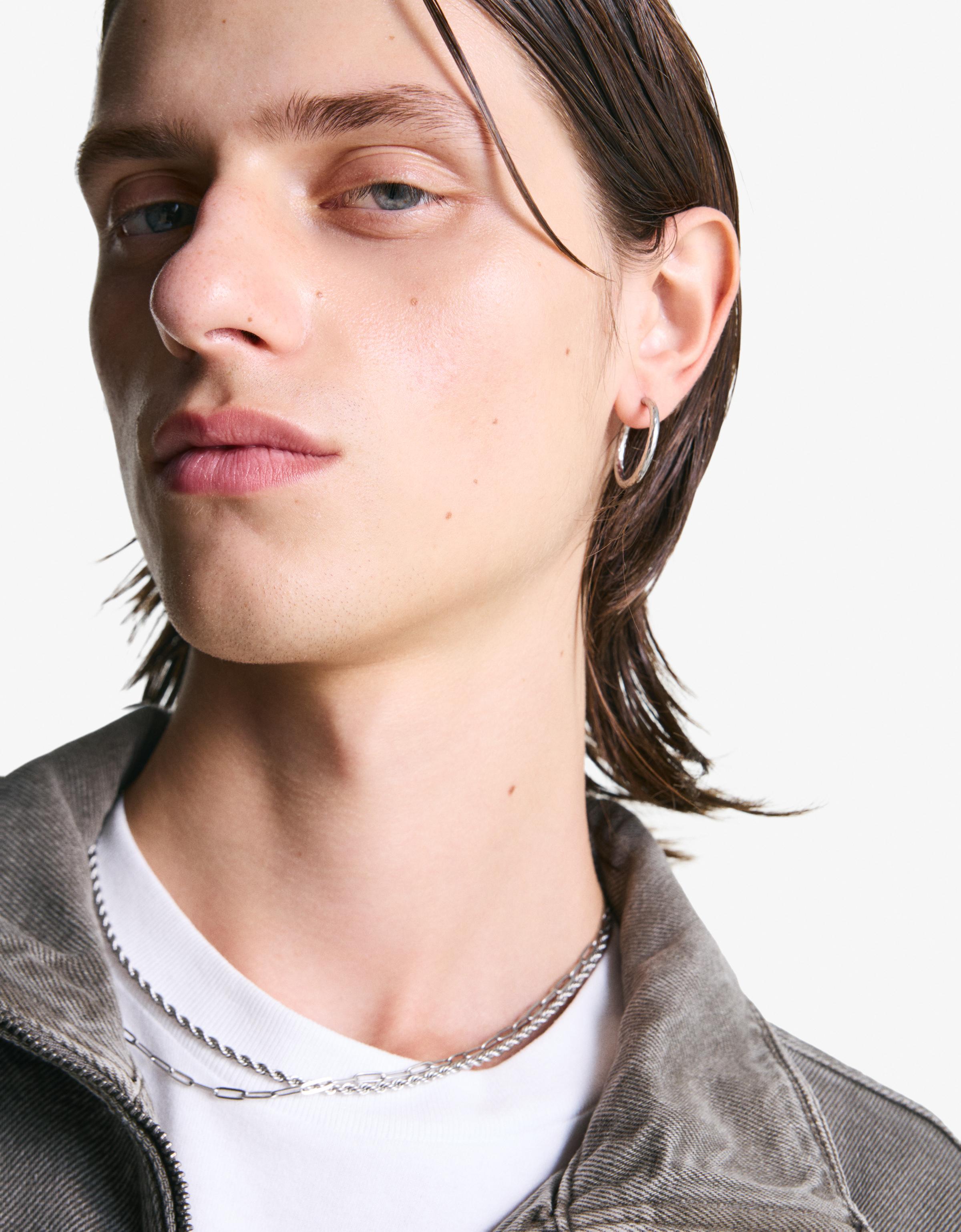 Bershka 6er-Pack Ohrringe Herren Silber