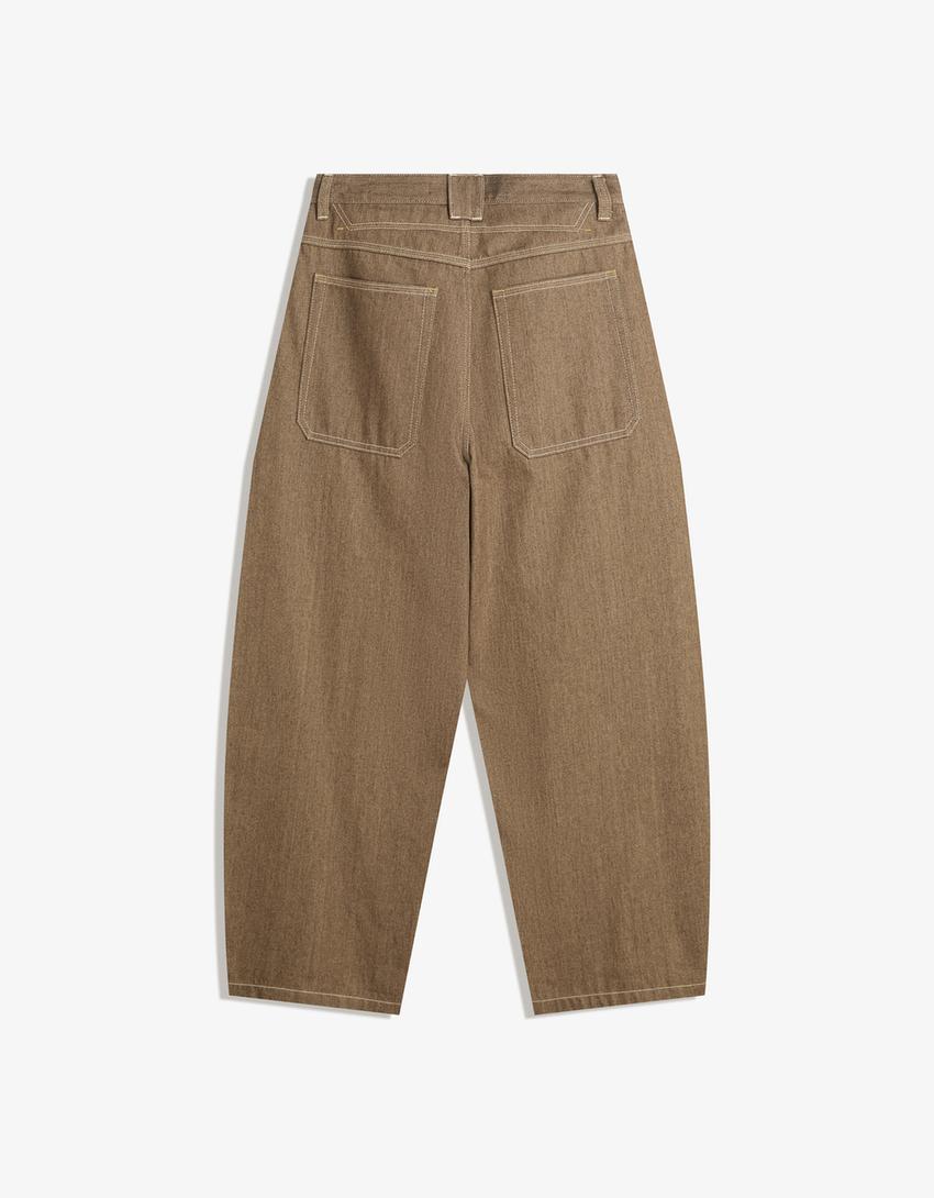 Super balloon jeans-Brown