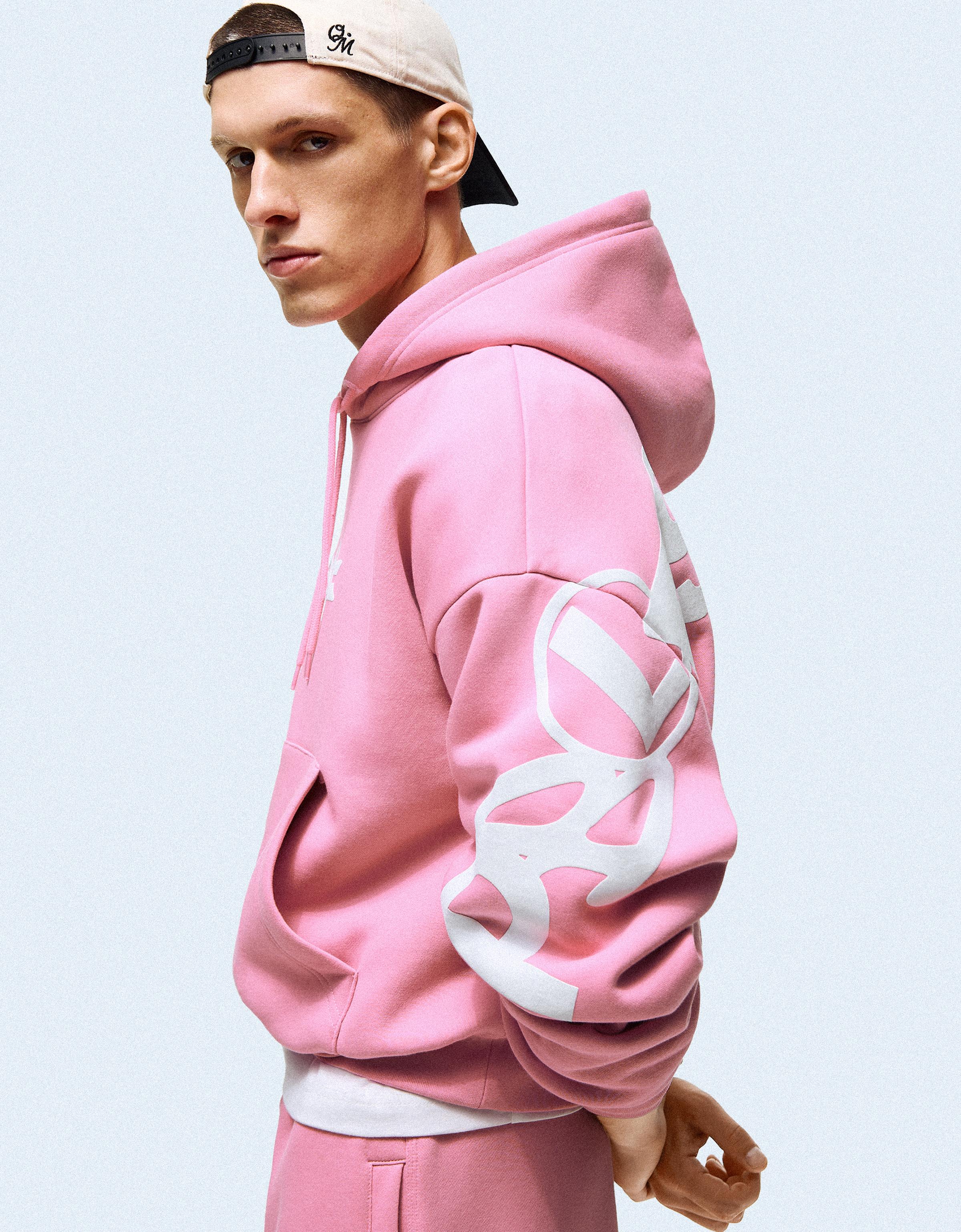 Printed hoodie — Pink