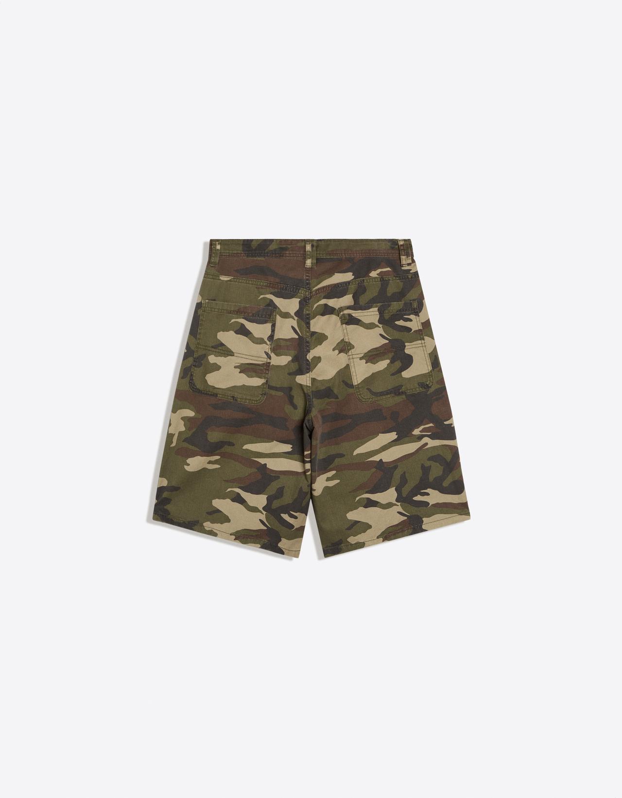 Printed skater Bermuda shorts — Khaki
