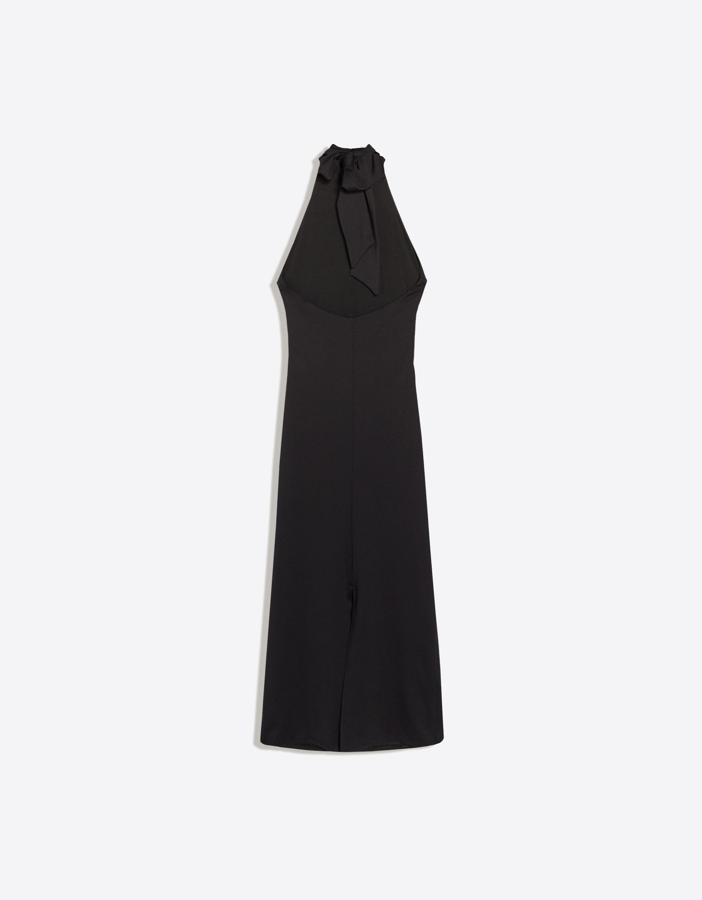 Halter midi dress — Black