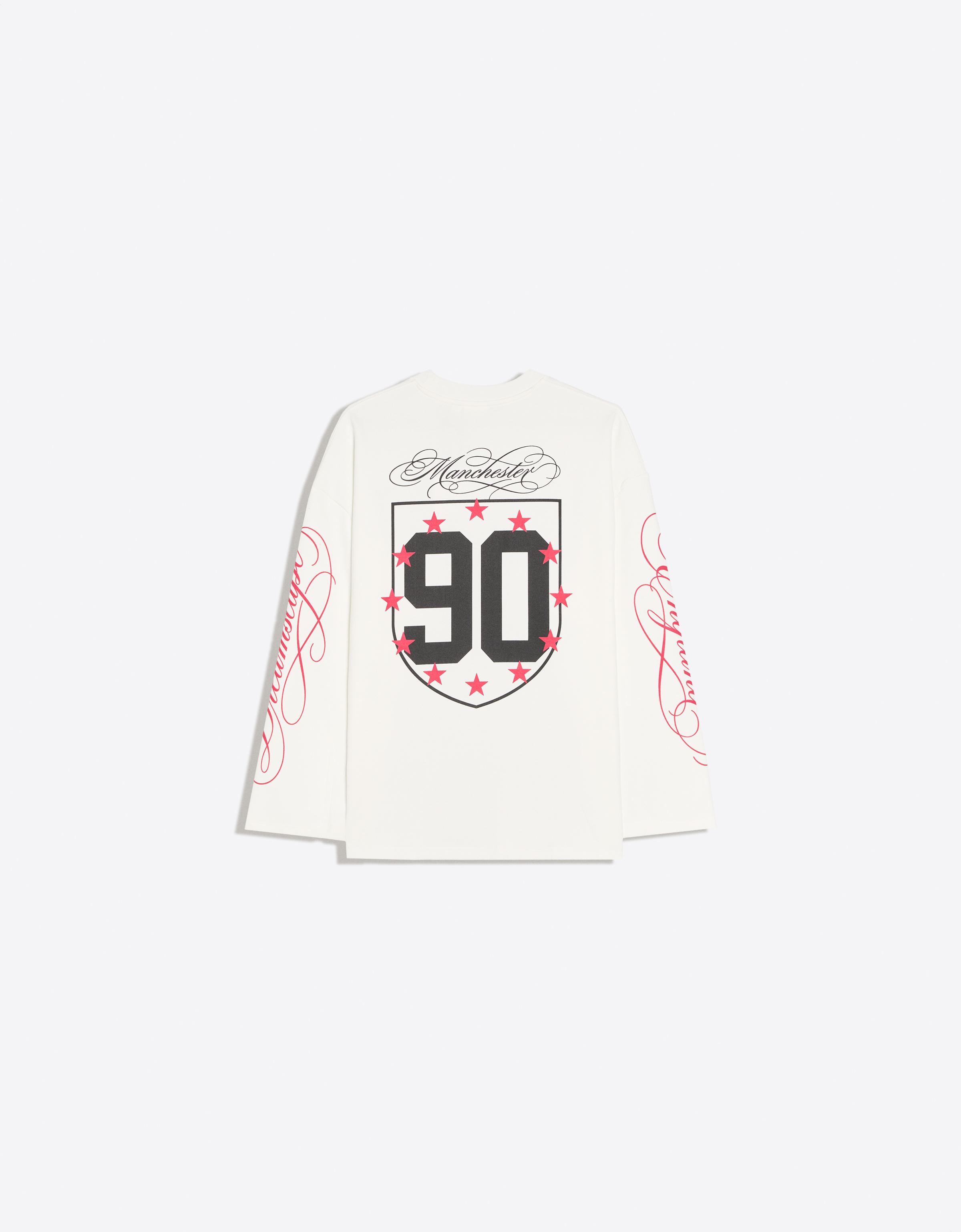 Round neck print sweatshirt — Off white