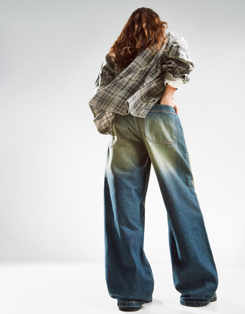 Jean super baggy-Bleu-1