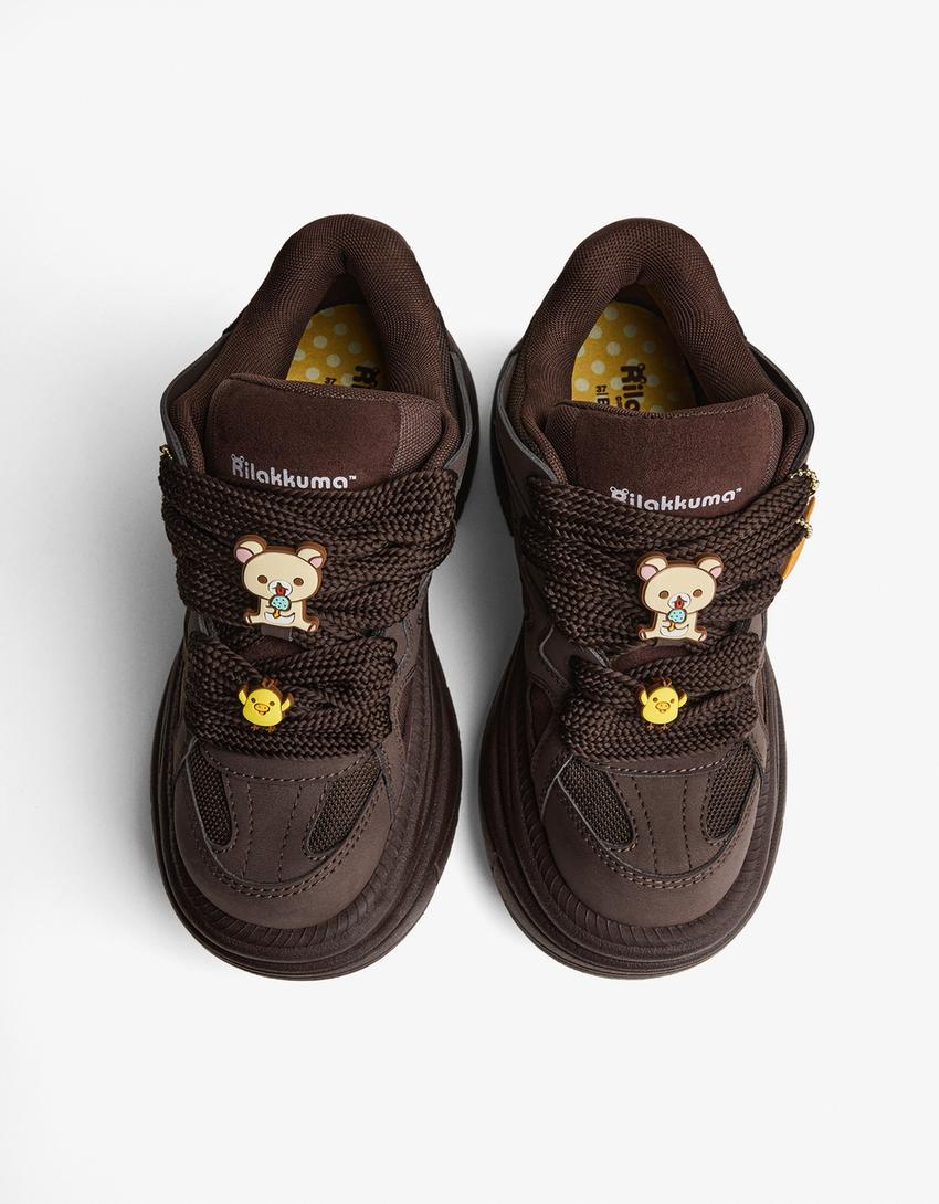 Baskets plateforme Rillakuma-Marron